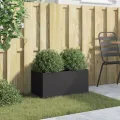 Jardinière noir 62x30x29 cm acier