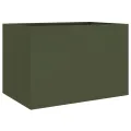Jardinière vert olive 62x47x46 cm acier