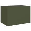 Jardinière vert olive 62x47x46 cm acier