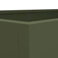 Jardinière vert olive 62x47x46 cm acier