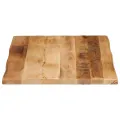 Dessus de table bord vivant 90x60x3,8 cm bois de manguier brut
