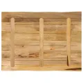 Dessus de table bord vivant 90x60x3,8 cm bois de manguier brut