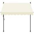 Auvent rétractable crème 200x150 m tissu et acier