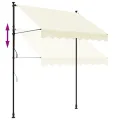 Auvent rétractable crème 200x150 m tissu et acier