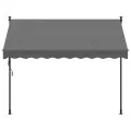 Auvent rétractable anthracite 250x150 m tissu et acier