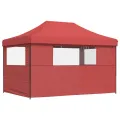 Tente de réception pliable escamotable avec 3 parois latérales