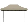 Tente de réception pliable escamotable taupe 410x279x315 cm