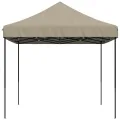 Tente de réception pliable escamotable taupe 410x279x315 cm