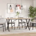 Pieds de table à manger cadre en X 140x60x73 cm acier