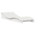 Chaise longue blanc 205x70x31,5 cm bois massif de pin