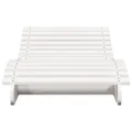 Chaise longue blanc 205x70x31,5 cm bois massif de pin