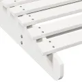 Chaise longue blanc 205x70x31,5 cm bois massif de pin