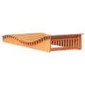 Chaise longue cire marron 205x80x31,5 cm bois massif de pin