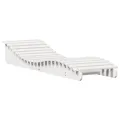 Chaise longue blanc 205x60x31,5 cm bois massif de pin