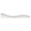 Chaise longue blanc 205x60x31,5 cm bois massif de pin