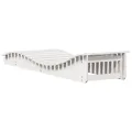 Chaise longue blanc 205x60x31,5 cm bois massif de pin