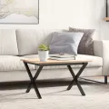 Pieds de table basse cadre en X 50x40x38 cm acier