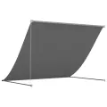 Auvent rétractable anthracite 250x150 m tissu et acier