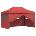Tente de réception pliable escamotable avec 4 parois latérales