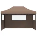 Tente de réception pliable escamotable avec 3 parois latérales