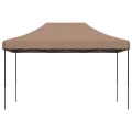 Tente de réception pliable escamotable marron 440x292x315 cm