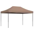 Tente de réception pliable escamotable marron 440x292x315 cm