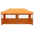 Tente de réception pliable escamotable avec 3 parois latérales