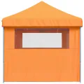 Tente de réception pliable escamotable avec 3 parois latérales