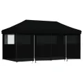 Tente de réception pliable escamotable 4 parois latérales noir