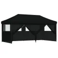 Tente de réception pliable escamotable 4 parois latérales noir