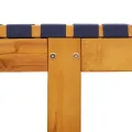 Chaises longues lot de 2 et table bleu foncé bois massif acacia