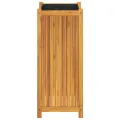 Jardinière avec doublure 42x42x100 cm bois massif d'acacia