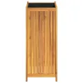 Jardinière avec doublure 42x42x100 cm bois massif d'acacia