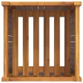 Jardinière avec doublure 42x42x100 cm bois massif d'acacia