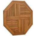 Dessus de table 80x80x2,5 cm octogonal bois de teck massif