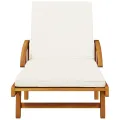 Chaises longues lot de 2 avec coussins 200x68x83 cm bois acacia