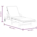 Chaises longues lot de 2 avec coussins 200x68x83 cm bois acacia