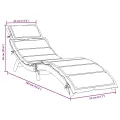 Chaise longue avec coussin taupe bois d'acacia solide