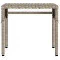 Chaise longue avec auvent et table gris clair résine tressée