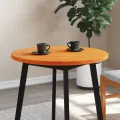 Dessus de table rond cire marron Ø70x2,5 cm bois de pin massif