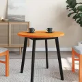 Dessus de table rond cire marron Ø70x2,5 cm bois de pin massif