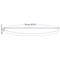 Dessus de table rond cire marron Ø70x2,5 cm bois de pin massif
