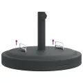 Base de parasol avec poignées pour mâts Ø38 / 48 mm 25 kg rond