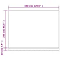 Tissu de remplacement pour auvent rayures multicolores 3,5x2,5m