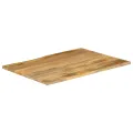 Dessus de table 90x80x2,5 cm bord vivant bois massif manguier