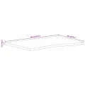 Dessus de bureau avec courbe 120x60x2,5 cm manguier massif brut