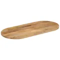 Dessus de table 80x40x2,5 cm ovale bois massif de manguier