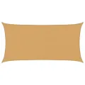 Voile d'ombrage 160 g/m² rectangulaire sable 3x6 m PEHD