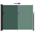 Auvent latéral rétractable vert foncé 160x600 cm
