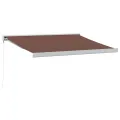 Auvent manuel rétractable marron 350x250 cm